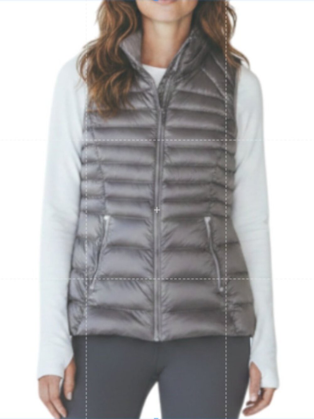 LULULEMON Brave the Cold Vest Sz 10 Gray Goose Down Everyday Cozy Lightweight
